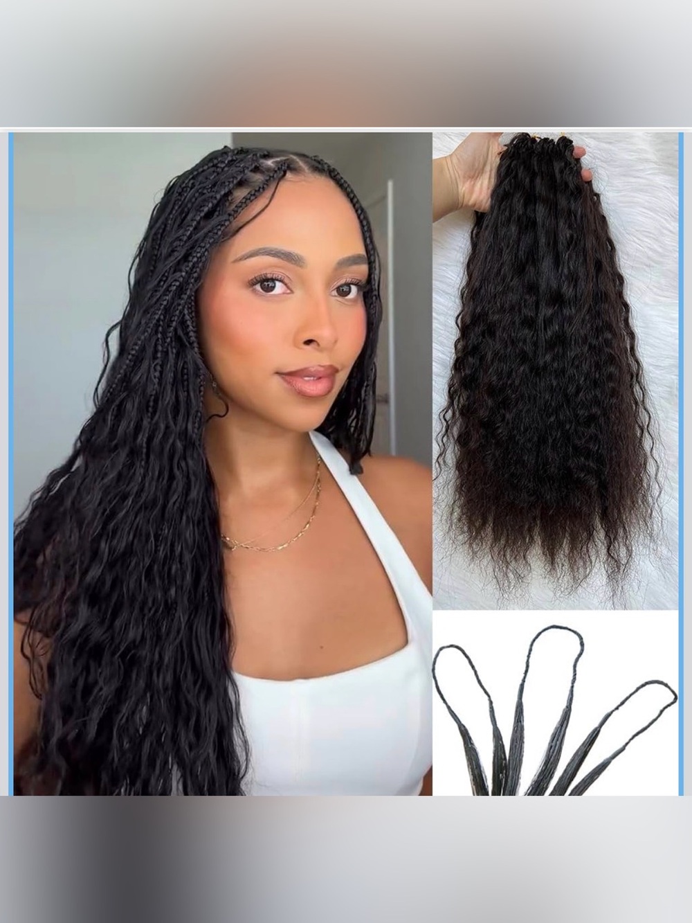 Wet and Wavy Crochet Pre-Separated Human Hair Extensions 20" 240g